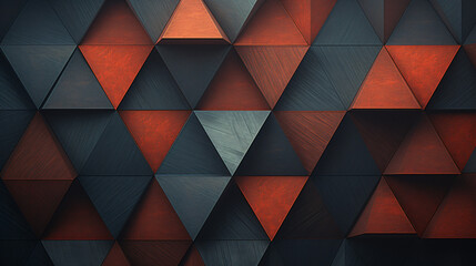 Abstract geometric fluted triangles creating a texture