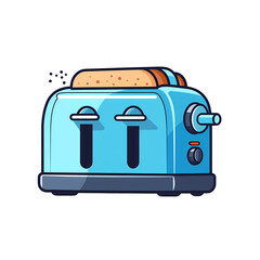 toaster simple flat illustration