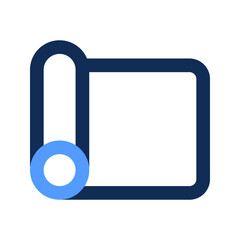 yoga mat outline color icon