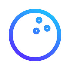 bowling ball gradient icon