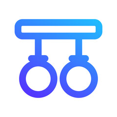 gymnastic rings gradient icon