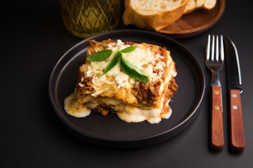 Bolognese tomato sauce traditional lasagna food
