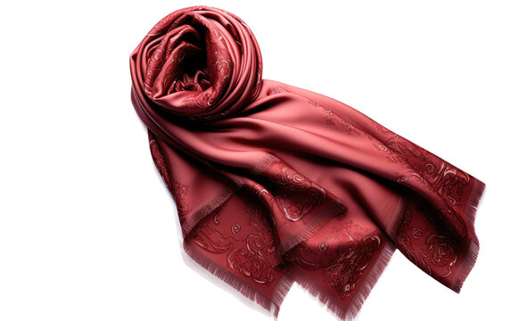 Soft And Smooth Embellished Scarf Isolated On Transparent Background PNG.