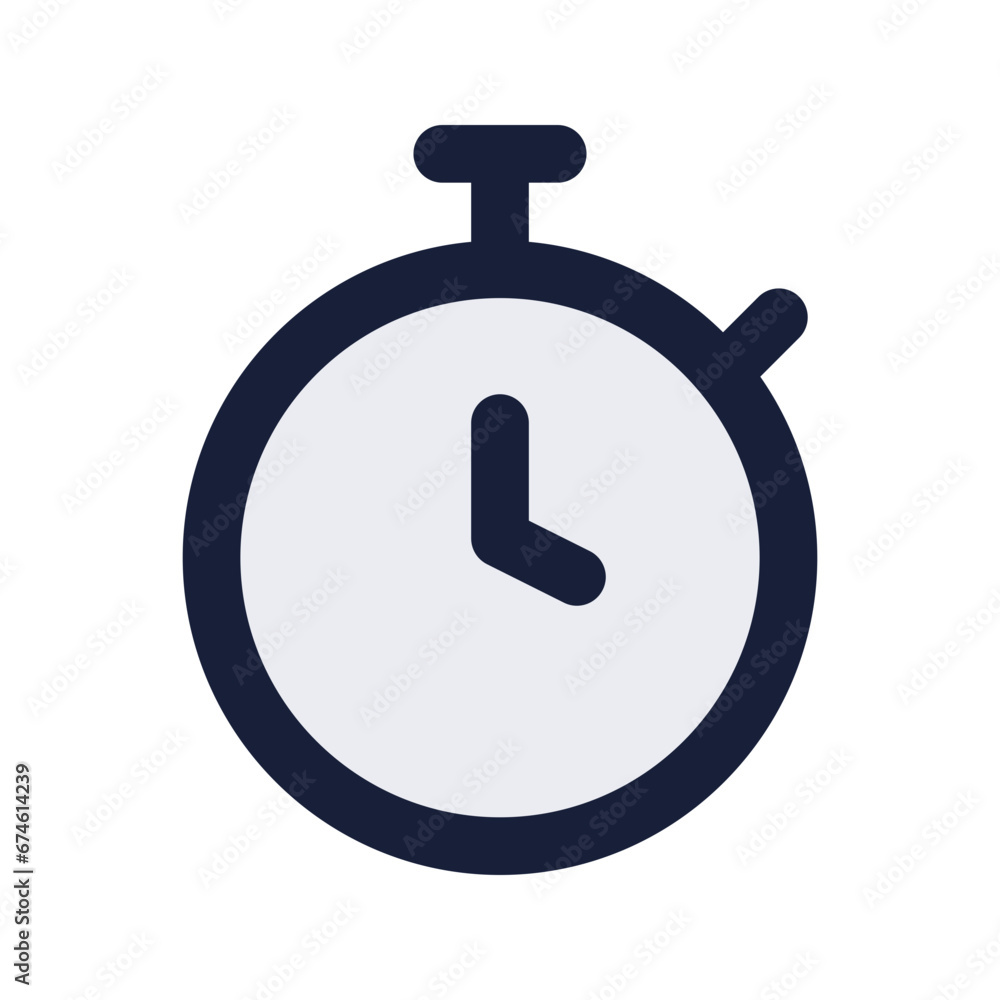 Canvas Prints stopwatch flat line icon