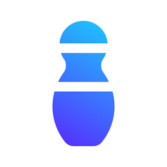 bowling pin gradient fill icon