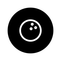 bowling ball line circular icon