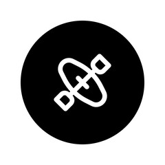 kayak line circular icon
