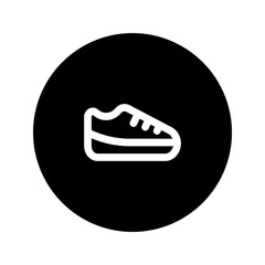 running shoe line circular icon