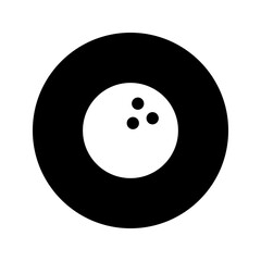 bowling ball glyph circular icon