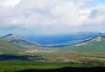 Naklejka premium landscapes in the Cabrera mountains in the Leonese province
