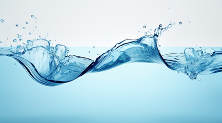 Water splash in circle shape isolated on white background.