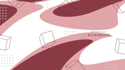 Fototapeta premium Abstract modern graphic elements. Gradient pink red abstract banners with flowing liquid shapes.