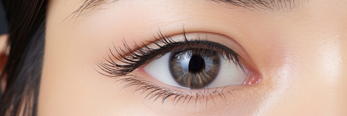 Naklejka premium Close-up Asian Women's eyes