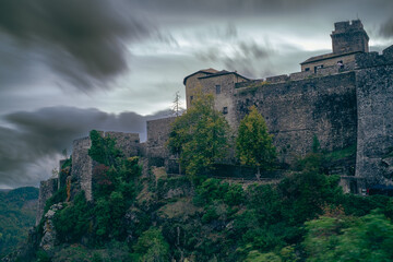 Bardi Castle, stone fortification in the province of Bardi, Italy