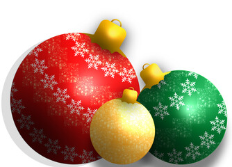Christmas balls, Christmas tree decoration, ideal for website, email, presentation, postcard, book, t-shirt, sweatshirt, mug, photo, label, sticker, book, notebook, printable, Cricut, silhouette
 - obrazy, fototapety, plakaty
