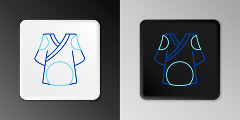 Line Kimono icon isolated on grey background. Chinese, Japanese, Korean, Vietnamese wearing national costumes, kimono. Traditional Asian costumes. Colorful outline concept. Vector