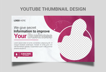 YouTube thumbnail design and web banner design template