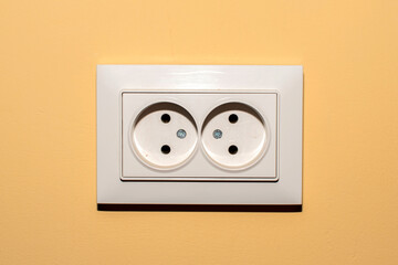 Socket on the stucco wall