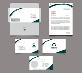 Branding identity template corporate company design, Envelope,  invoice, Letterhead and business Card Design.