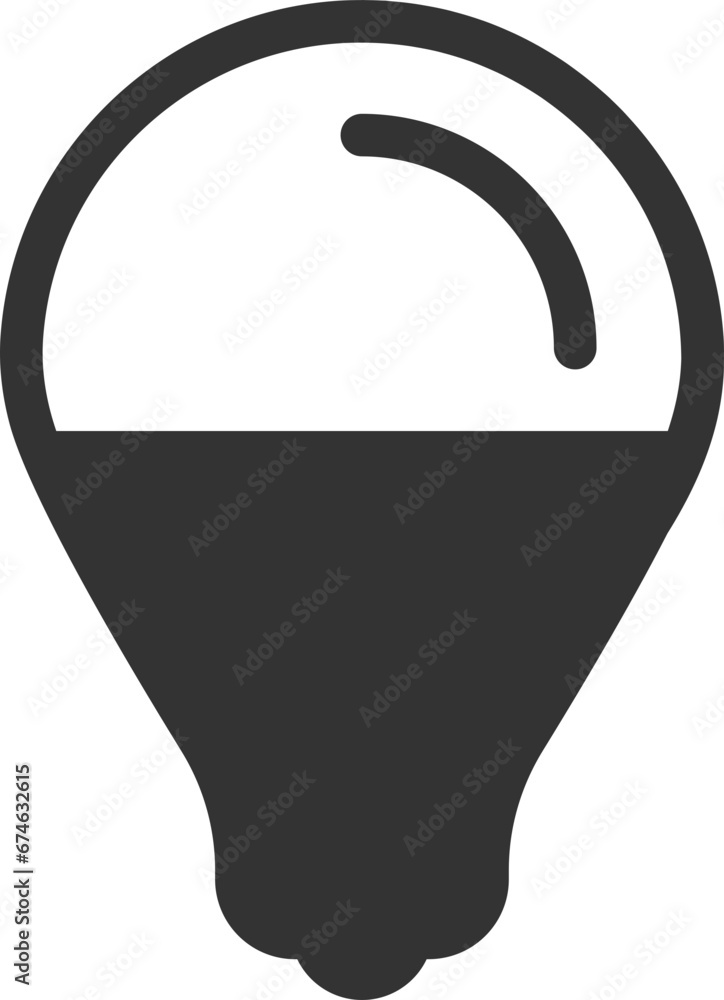 Poster light bulb icon vector. llightbulb idea logo concept. lamp electricity icons web design element. led
