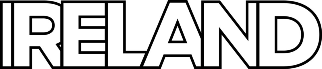 Ireland emblem. The design features a geometric style