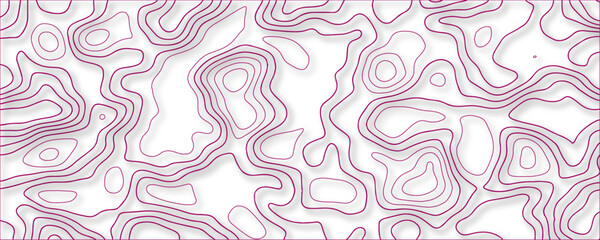 Contour map background. Vector geography scheme and terrain. Topography grid map. Stylized topographic contour map. Geographic line mountain relief. Abstract lines or wavy backdrop background.