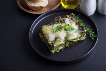 Green pesto lasagna italian peruvian gourmet comfort food