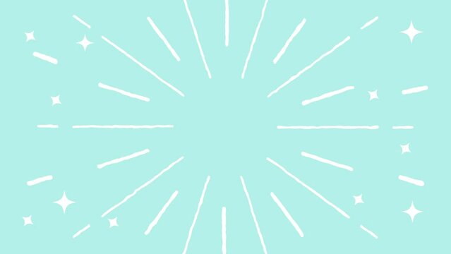 手書き風の線　回転するループアニメーション　
背景は色背景　線は白色