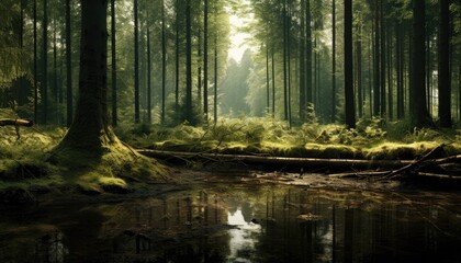 morning in the woods