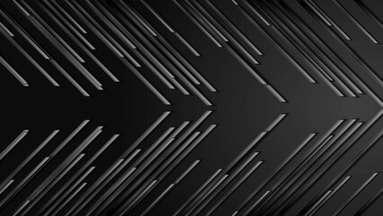 Black glossy arrows abstract tech geometric background