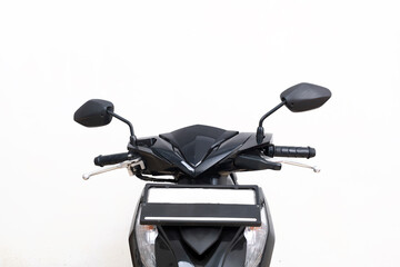 Front view of Motorcycle isolated on white background