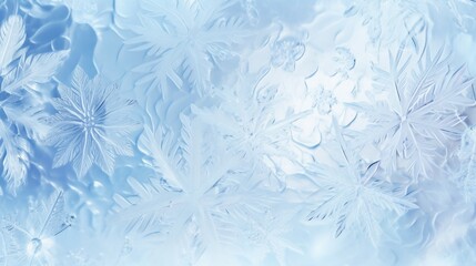Icy Winter Abstract Background Chaos Frost Artistic Bright Blue Pattern