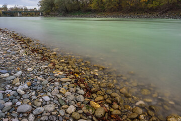Inn bei Mühldorf am Inn im Herbst