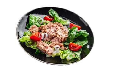 salad canned tuna fresh healthy eating cooking appetizer meal Pescetarian food snack on the table copy space food background rustic top view 