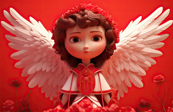 cute cartoon character of cupid