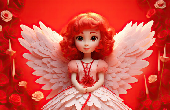 cute cartoon character of cupid