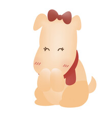 shying dog