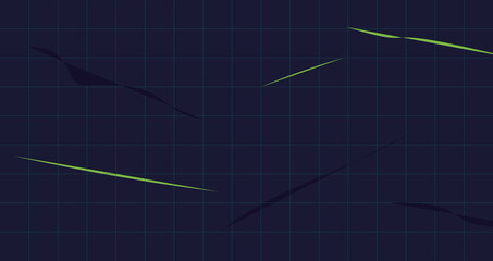 a blue background with a green line