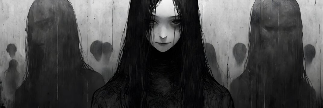 Horror Anime Manga style background design art