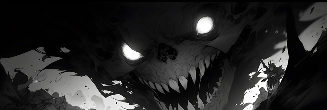 Horror Anime Manga style wallpaper background design art