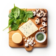 Ingredients: spinach, sorrel, flour, eggs, yogurt, cheese, spices, baking powder and greens for cooking a delicious vegetarian pie