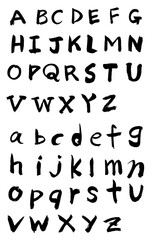 墨文字　アルファベット　ABC