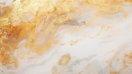 Creative texture of marble and gold foil: decorative marbling as an abstract background. Artificial...
