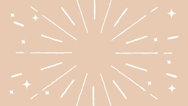 手書き風の線　回転するループアニメーション　
背景は色背景　線は白色