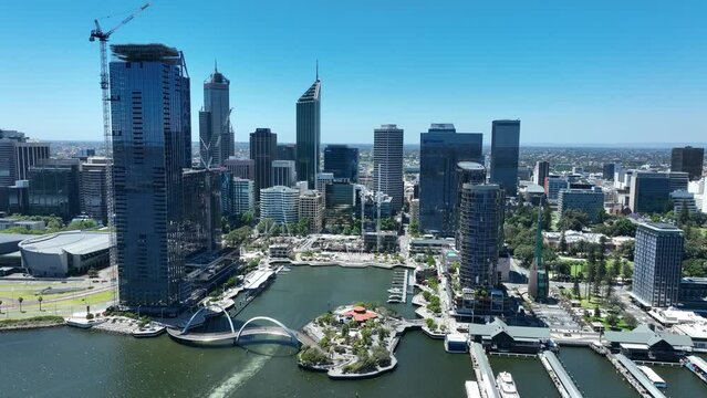 Elizabeth Quay Perth CBD Skyline WA