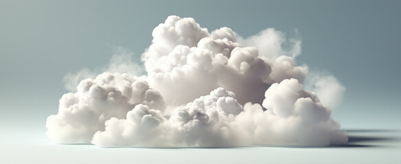Abstract cloud isolated on white background. 3d render
