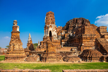 Wat Phra Mahathat at Ayutthaya Historical Park is a popular tourist attraction Thailand.