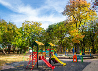 Shumen - Bulgaria, October 29, 2023, Autumn in the city Park Shumen