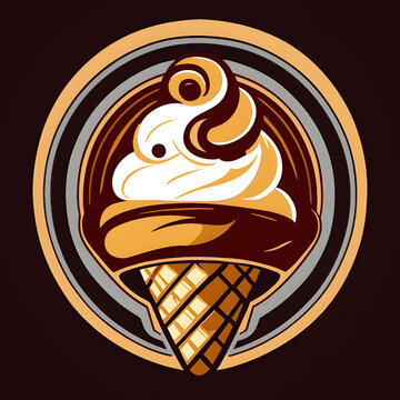 Eis in einer Eiswaffel