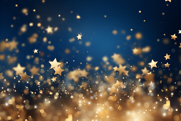 Christmas Background. Holiday New year Abstract Glitter Defocused Background With Blinking Stars and sparks. Blurred Bokeh